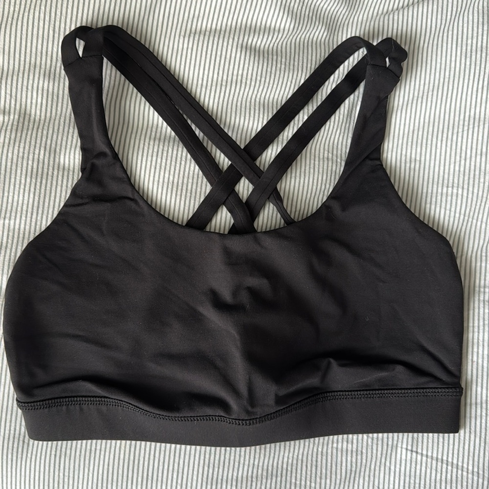 Size 6 black lululemon sports bra